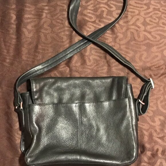TIGNANELLO  Medium Sized Messenger Smooth Leather Bag Black - Picture 2 of 4